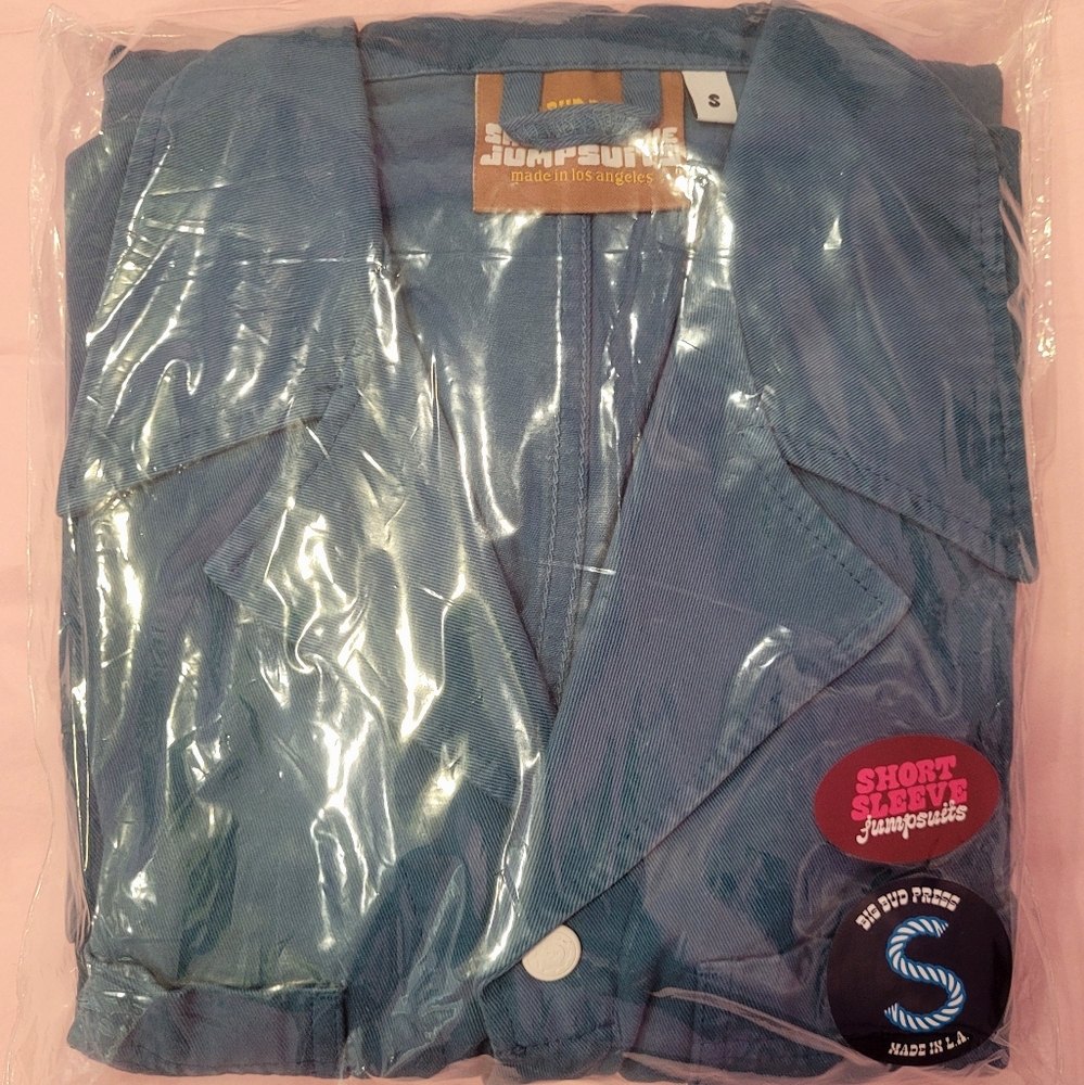 NWOT Big Bud Press Small Marine Blue Jumpsuit Short Sleeve
